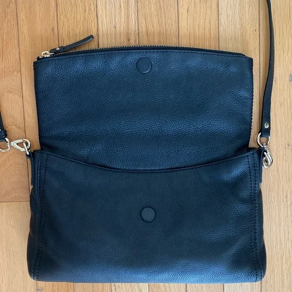 Kate Spade Black Soft Leather Adjustable Strap Crossbody Shoulder Handbag - Picture 4 of 16